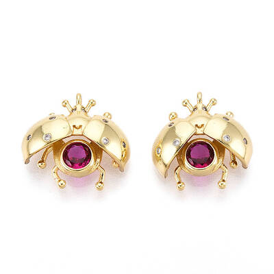 Brass Micro Pave Cubic Zirconia Charms