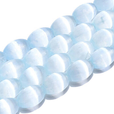 Dyed Natural Selenite Beads Strands