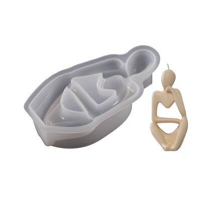 DIY Thinker Figurine Candle Silicone Statue Molds