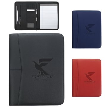 13 Custom Arrow Zippered Padfolio - Vinyl & Organizer