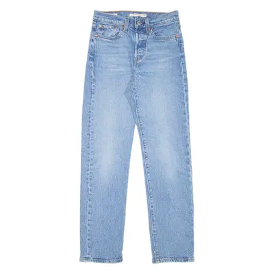 LEVI'S Wedgie BIG E Womens Jeans Blue Regular Straight Stone Wash W24 L28