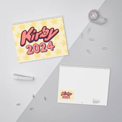 Kirby Calendar (2024) | Kirby New Year Months Days Game Cute Schedule Gaming Kawaii
