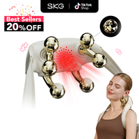 SKG Neck Massager with Heat – Deep Tissue Shiatsu, Cordless & Portable, Pain Relief for Neck & Shoulders – The Perfect Fa...