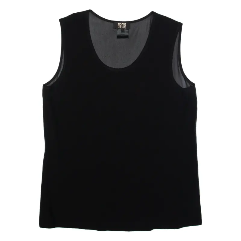 ESCADA SPORT Womens Vest Black Sleeveless Silk L