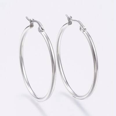 Tarnish Resistant 304 Stainless Steel Big Hoop Earrings