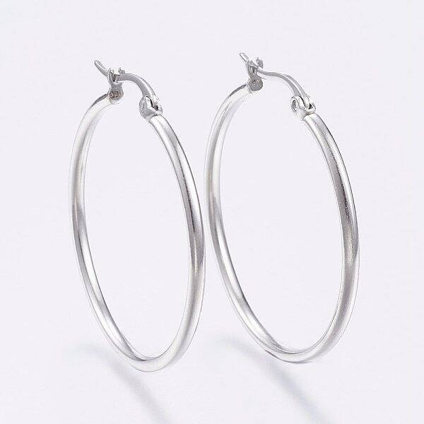 Tarnish Resistant 304 Stainless Steel Big Hoop Earrings
