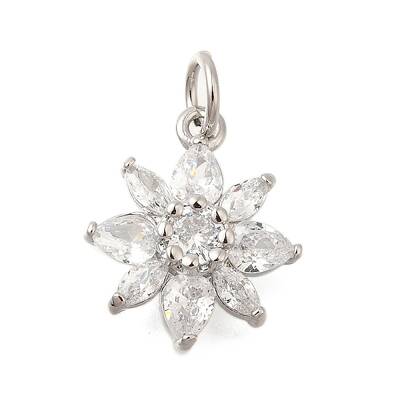 Rack Plating Brass Micro Pave Cubic Zirconia Pendants
