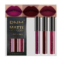 evpct Dark Red & Purple Plum Matte Lipstick Set – Long-Lasting, 3Pcs, Waterproof, 24-Hour Wear – Includes Dark Maroon & M...