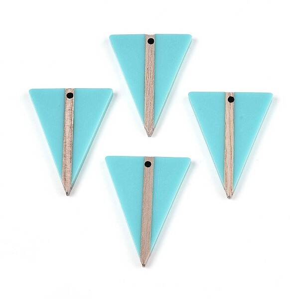 Opaque Resin & Wood Pendants