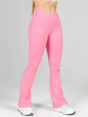 Women's Plain Minimalist Basic High Waist Bootcut Sports Leggings, Leggings for Women, Womenswear Sporty Casual Comfort Breat...