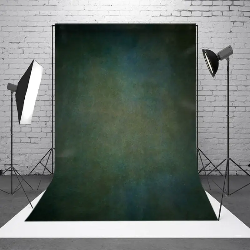 Aperturee Blue Mixed Green Painting Texture Photo Backdrop