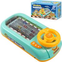 The latest children's racing adventure car steering wheel toy music driving game early childhood interactive simulation toy