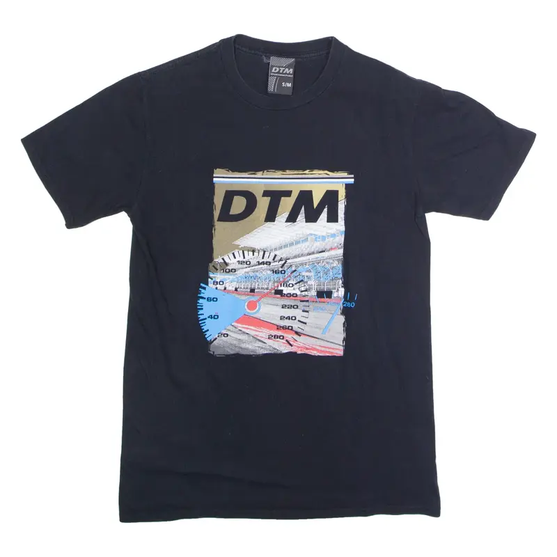 DTM Racing Mens T-Shirt Black Crew Neck S
