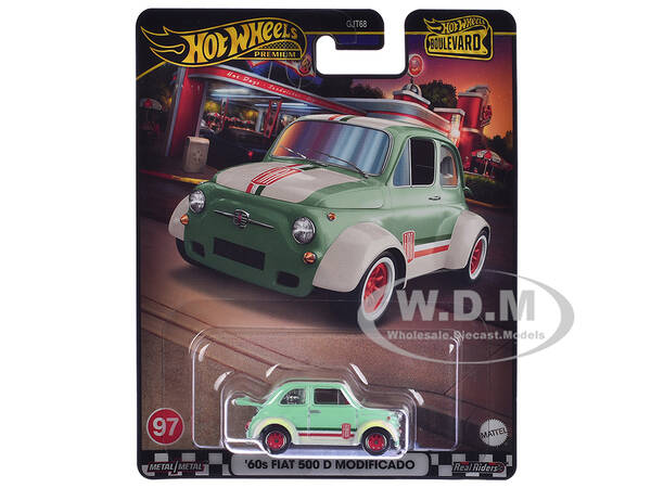 1960s Fiat 500 D Modificado Light Green with Stripes \