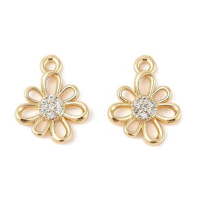 Brass Micro Pave Cubic Zirconia Pendants