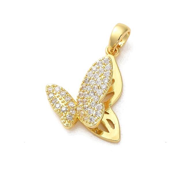 Brass Micro Pave Cubic Zirconia Pendants