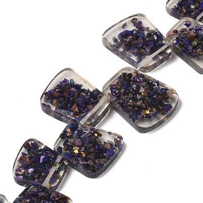 Dyed Natural Imperial Jasper with Resin Beads Strands