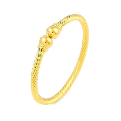 Round Brass Open Cuff Bangles