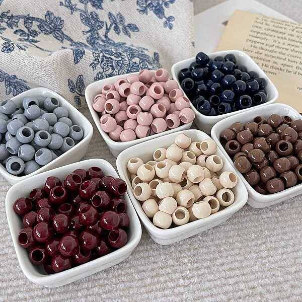 Opaque Acrylic European Beads