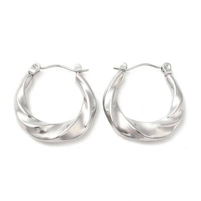 Non-Tarnish 304 Stainless Steel Hoop Earrings for Women