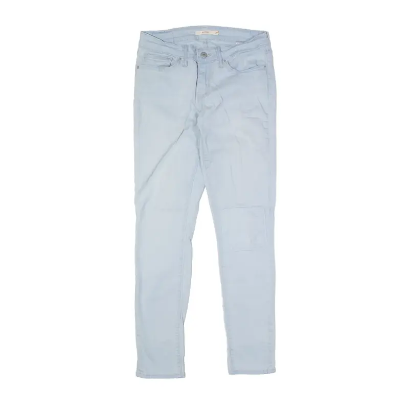LEVI'S 711 Knee Patch Jeans Blue Denim Slim Skinny Womens W28 L28