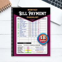 Monthly Bill Payment Tracker, 1 Count Bill Notebook, Save Money Record Book, Financial Management Guide, Efficient Financial ...