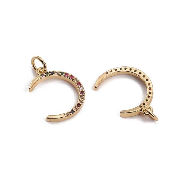 Brass Micro Pave Cubic Zirconia Pendants