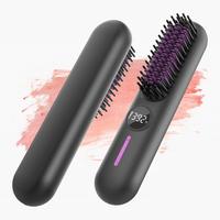 Portable Cordless Hair Straightener Brush, USB Rechargeable Hair Straightening Comb, 2 in 1 Hair Styling Tool for Home, Offi...