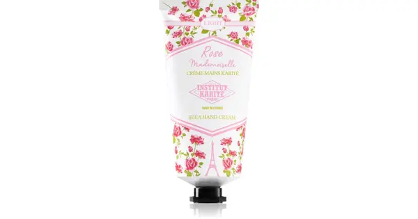 Institut Karité Paris Rose Mademoiselle Shea Hand Cream Light Hand Cream With Shea Butter Tube + Box 75 Ml