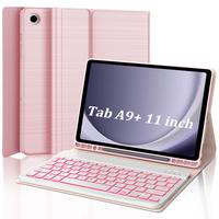 JADEMALL Keyboard Case for Samsung Galaxy Tab A9 Plus/A9+ 5G 11 Inch 2023, 7 Colors Backlit, Auto Sleep/Wake, Wireless Blueto...