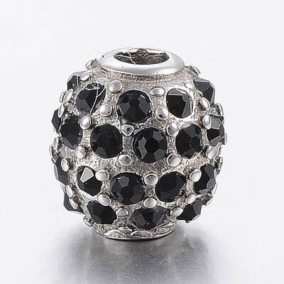 304 Stainless Steel Rhinestone Beads