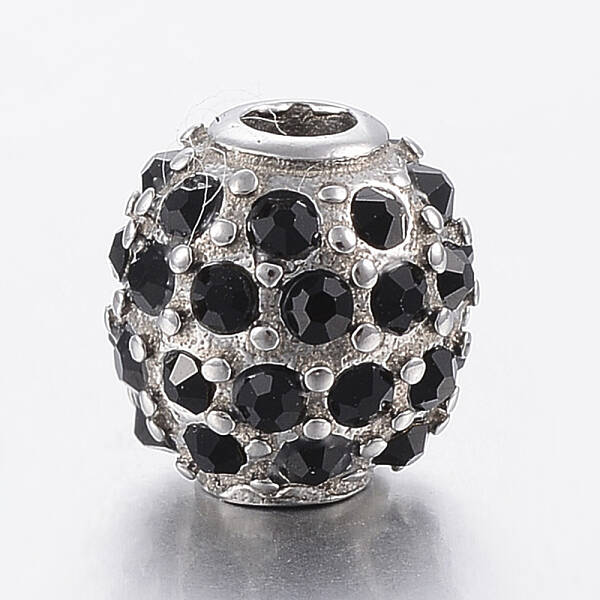 304 Stainless Steel Rhinestone Beads