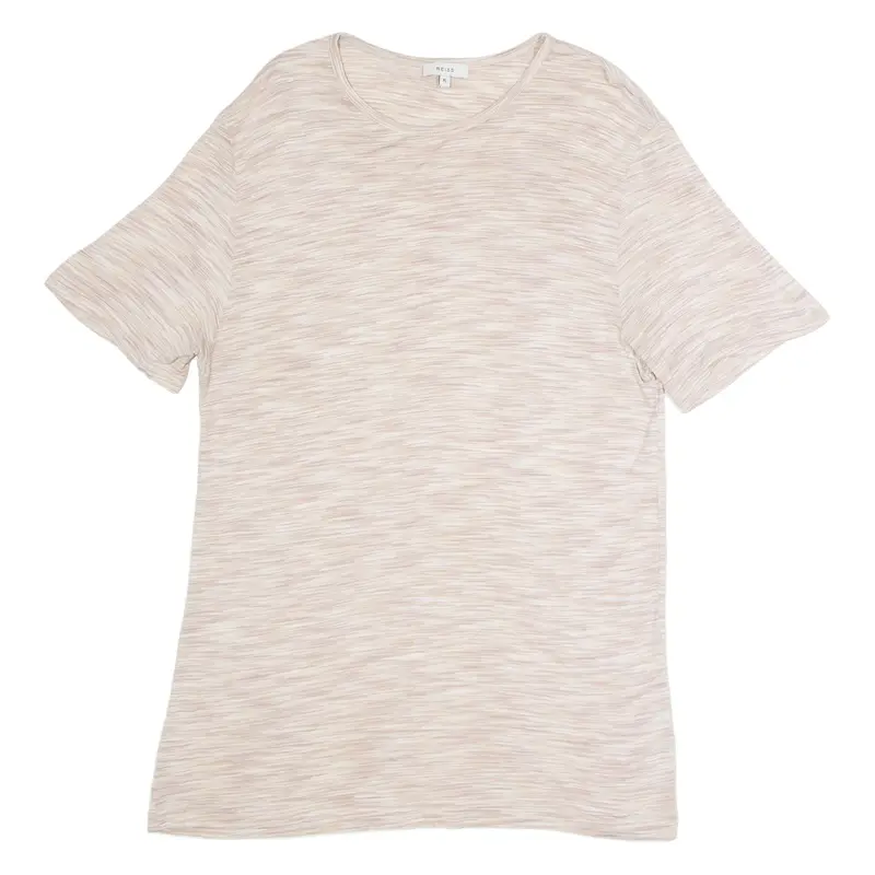 REISS Mens T-Shirt Red Viscose XL