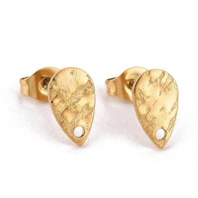 Ion Plating(IP) 304 Stainless Steel Stud Earring Findings