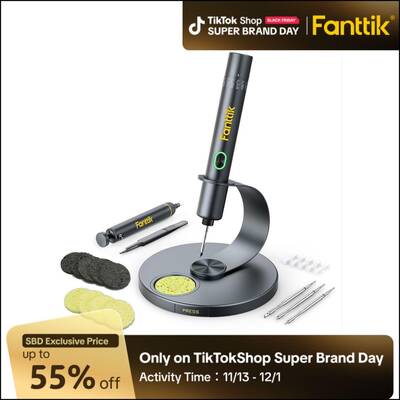 Fanttik T1 Max Cordless Soldering Iron with 7 Second Heating, Auto Sleep Function, 4 Rapid Heating Tips, DC/AC Compatibl