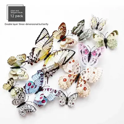 Creative Home Decorative Wall Sticker | Color: Elegant White Double Layer