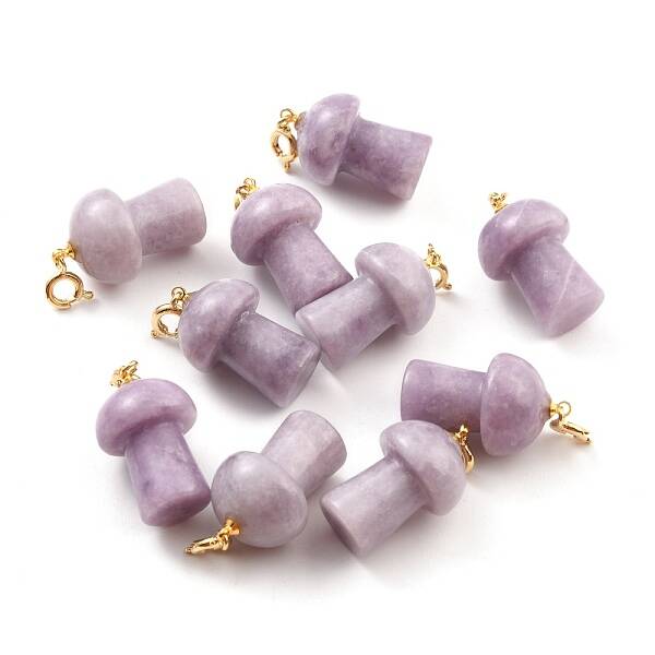 Natural Lepidolite/Purple Mica Stone Pendants