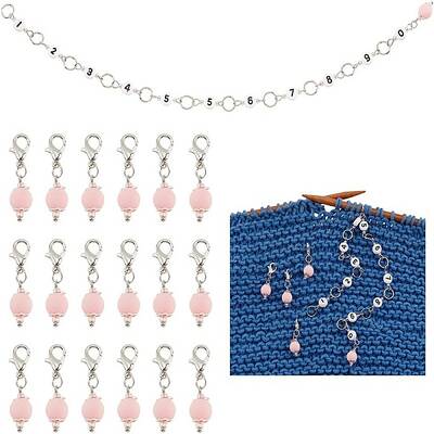 1Pc Acrylic Number Bead Knitting Row Counter Chains