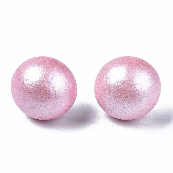 Pearlized Half Round Schima Wood Earrings for Girl Women