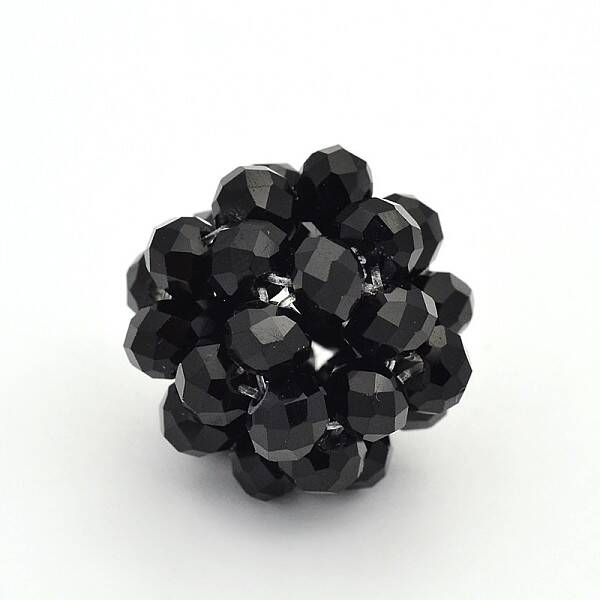 Glass Crystal Round Woven Beads