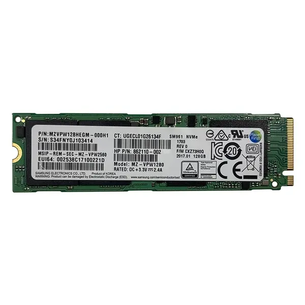 862110-002 HP 128GB Triple-Level Cell SATA 6Gb/s M.2 2280 Solid State Drive