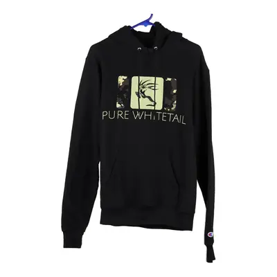 Pure Whitetail Champion Hoodie - Small Black Cotton Blend