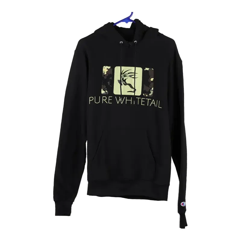 Pure Whitetail Champion Hoodie - Small Black Cotton Blend