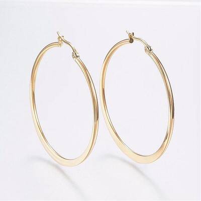 304 Stainless Steel Big Hoop Earrings