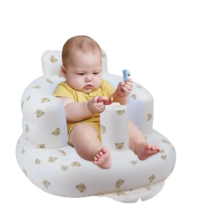 Inflatable Baby seat Blow up Chair Inflatable Infant Chair for Babies 3-36 Months Learn to sit up Floor seat Bliss Built in A...