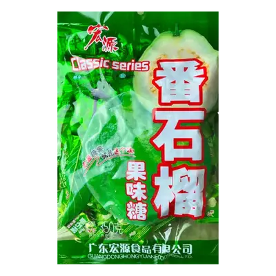 ONE PACK HONGYUAN Candy- Guava Lychee Pineapple Strawberry Grape Orange Peach Flavor Snack 350g 1 pack Bonbon Natural