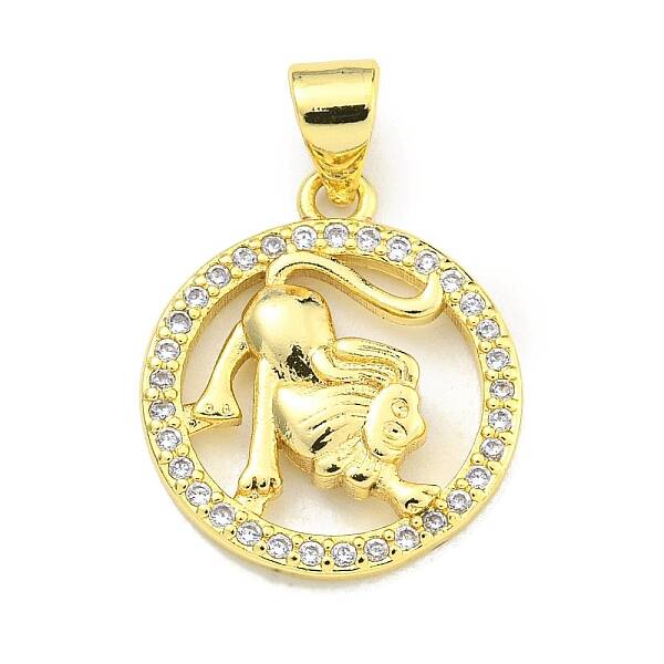 Brass Micro Pave Cubic Zirconia Pendants