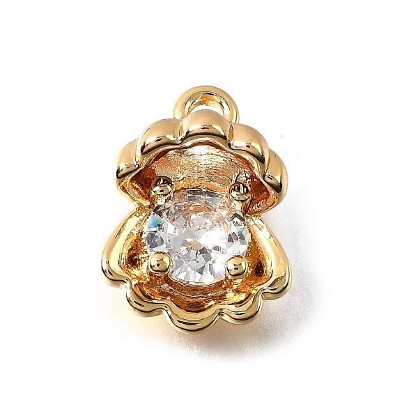 Brass Pave Cubic Zirconia Charms
