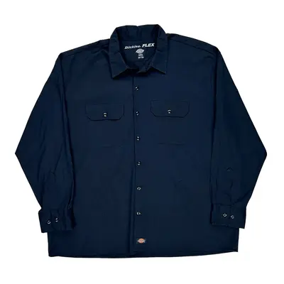 Dickies Shirt - 2XL Navy Polyester Blend