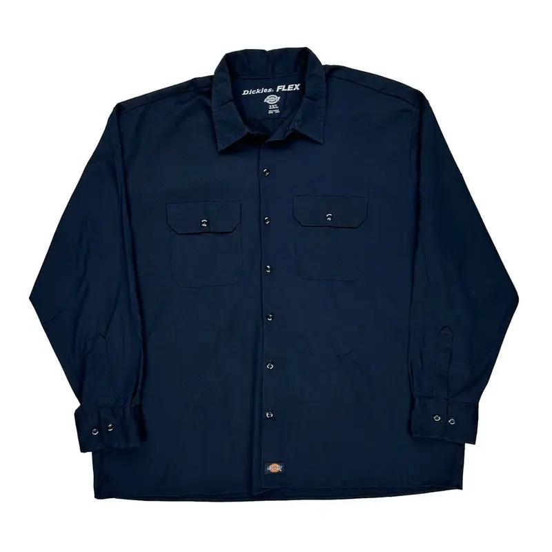 Dickies Shirt - 2XL Navy Polyester Blend